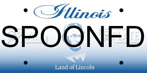 SPOONFD Illinois License Plate