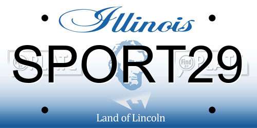 SPORT29 Illinois License Plate
