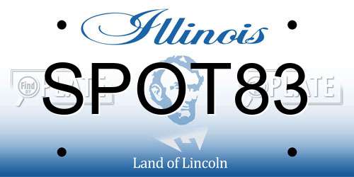 SPOT83 Illinois License Plate
