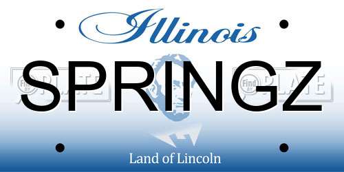 SPRINGZ Illinois License Plate