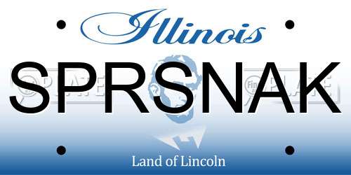 SPRSNAK Illinois License Plate