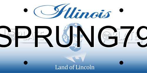 SPRUNG79 Illinois License Plate