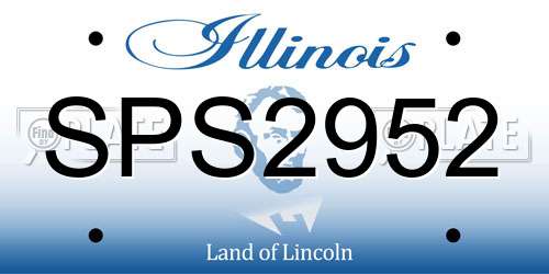 SPS2952 Illinois License Plate