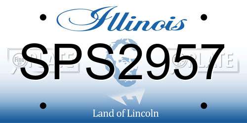 SPS2957 Illinois License Plate
