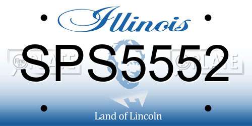 SPS5552 Illinois License Plate