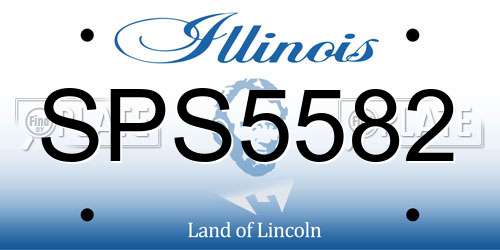 SPS5582 Illinois License Plate