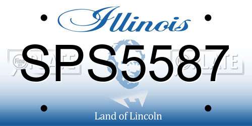 SPS5587 Illinois License Plate