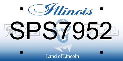 SPS7952 Illinois License Plate