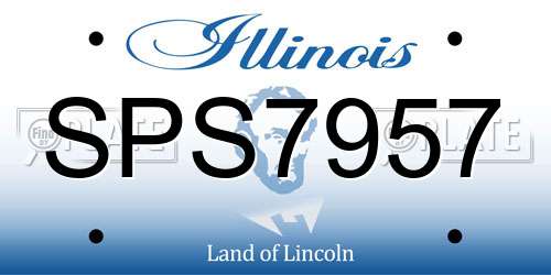 SPS7957 Illinois License Plate
