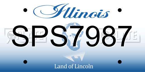 SPS7987 Illinois License Plate