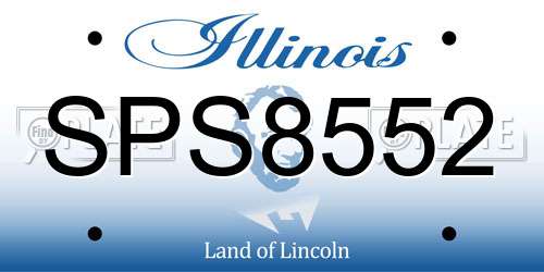 SPS8552 Illinois License Plate