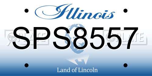 SPS8557 Illinois License Plate