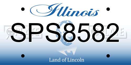 SPS8582 Illinois License Plate