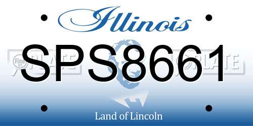 SPS8661 Illinois License Plate