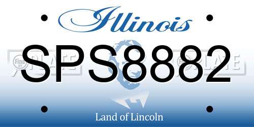SPS8882 Illinois License Plate