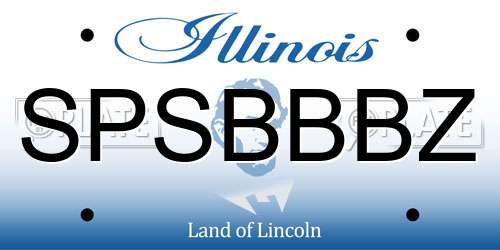SPSBBBZ Illinois License Plate