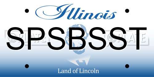 SPSBSST Illinois License Plate