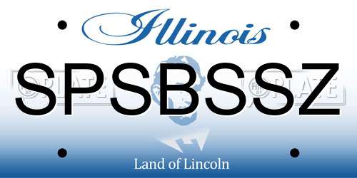 SPSBSSZ Illinois License Plate