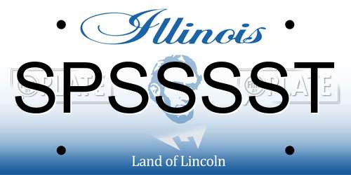 SPSSSST Illinois License Plate