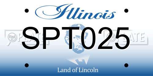 SPT025 Illinois License Plate