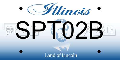 SPT02B Illinois License Plate
