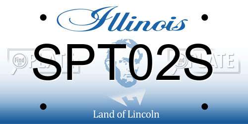 SPT02S Illinois License Plate