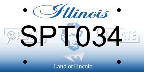 SPT034 Illinois License Plate