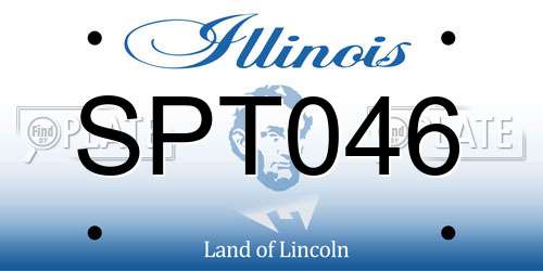 SPT046 Illinois License Plate