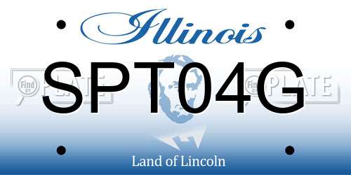 SPT04G Illinois License Plate