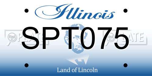 SPT075 Illinois License Plate