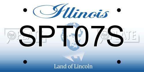 SPT07S Illinois License Plate