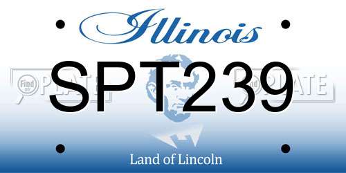 SPT239 Illinois License Plate