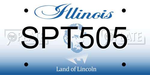 SPT505 Illinois License Plate