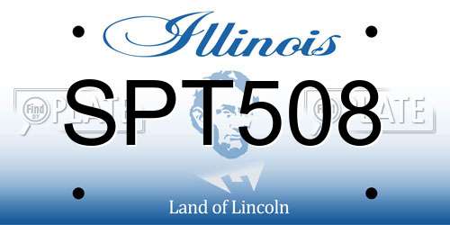 SPT508 Illinois License Plate