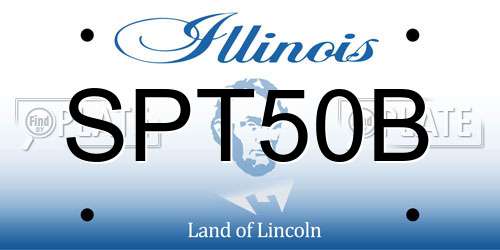 SPT50B Illinois License Plate
