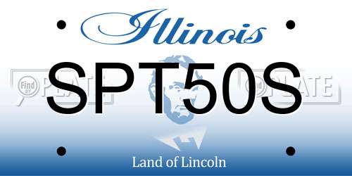 SPT50S Illinois License Plate