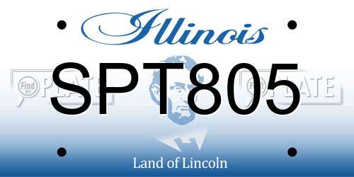 SPT805 Illinois License Plate