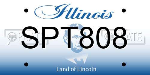 SPT808 Illinois License Plate