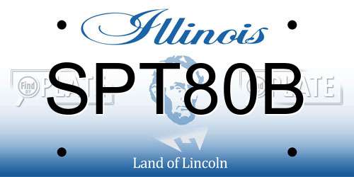 SPT80B Illinois License Plate