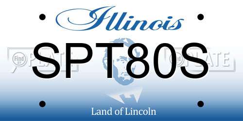 SPT80S Illinois License Plate