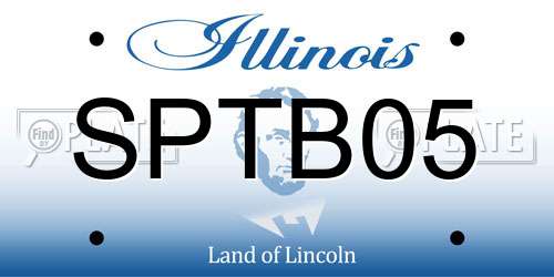 SPTB05 Illinois License Plate