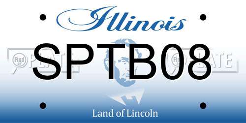 SPTB08 Illinois License Plate
