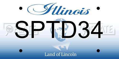 SPTD34 Illinois License Plate