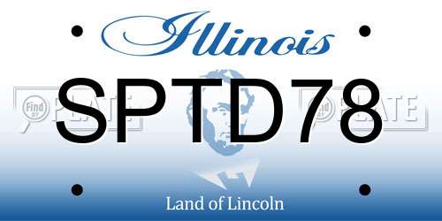 SPTD78 Illinois License Plate