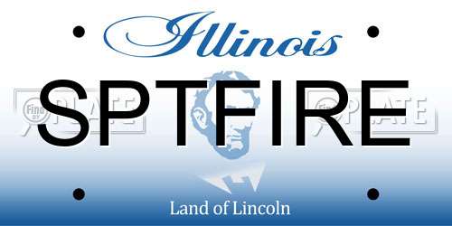 SPTFIRE Illinois License Plate