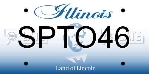 SPTO46 Illinois License Plate