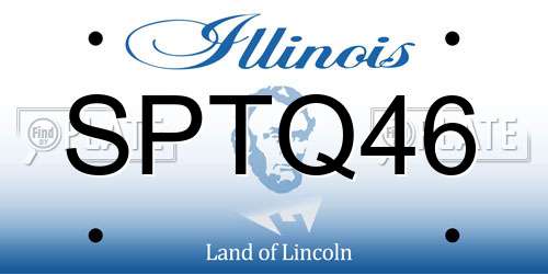 SPTQ46 Illinois License Plate