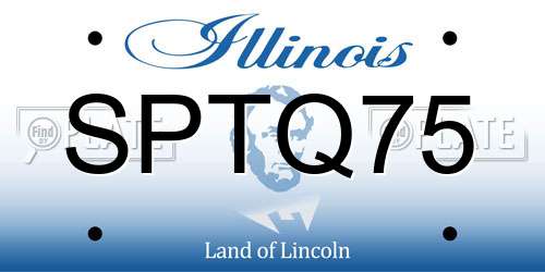 SPTQ75 Illinois License Plate