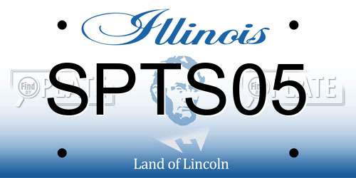 SPTS05 Illinois License Plate