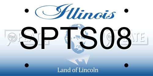SPTS08 Illinois License Plate